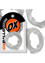Oxballs Spinner Single Silicone Cock Ring - Vapor - Clear