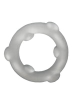 Oxballs Spinner Single Silicone Cock Ring - Vapor - Clear