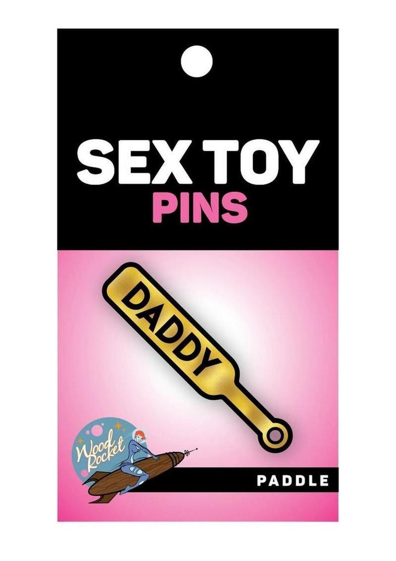 Paddle Daddy Enamel Pin - Black/Yellow