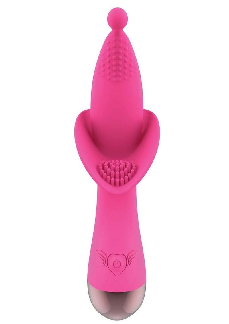 Passion Flower Bud Heat-Up Silicone Clitoral Stimulator Dual Motors