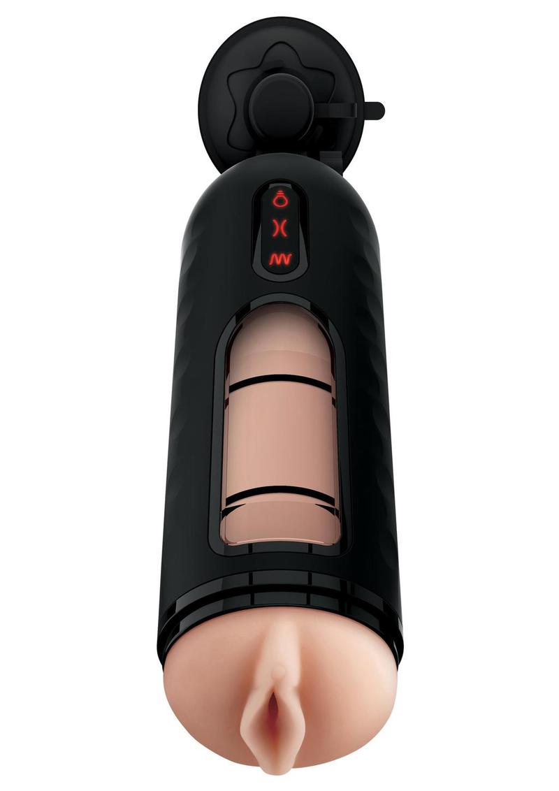 PDX Elite Vibrating Mega Milker Masturbator Talks And Moans