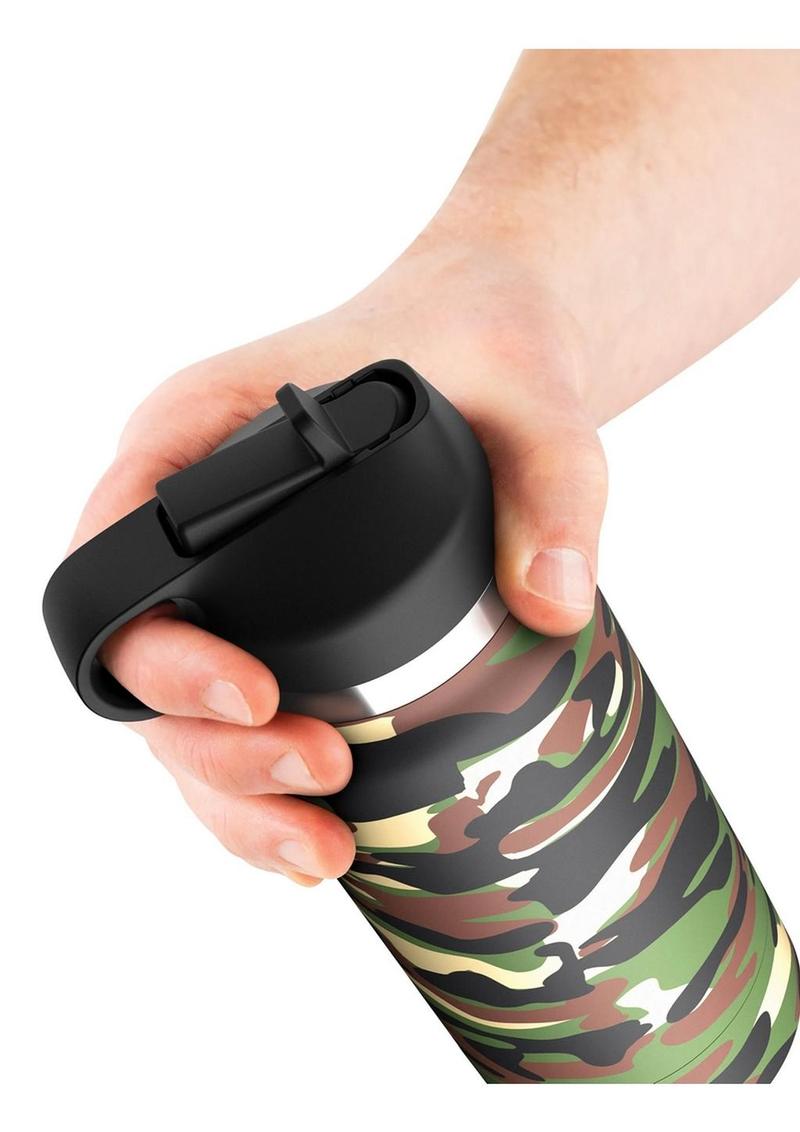 PDX Plus Fap Flask Happy Camper Stroker Discreet Camo Pleasure
