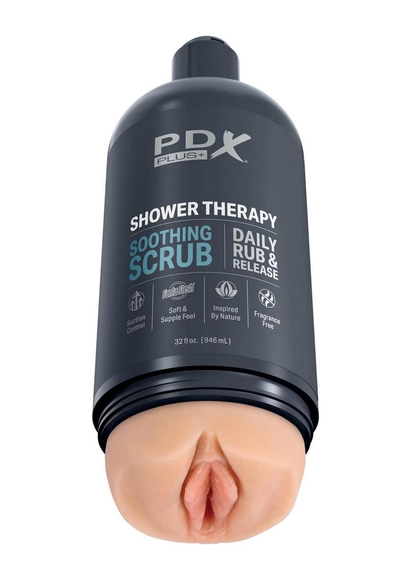 PDX Plus Shower Therapy Soothing Scrub Stroker
