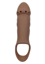 Performance Maxx Rechargeable Silicone Stud Dildo - Caramel - 7.5in