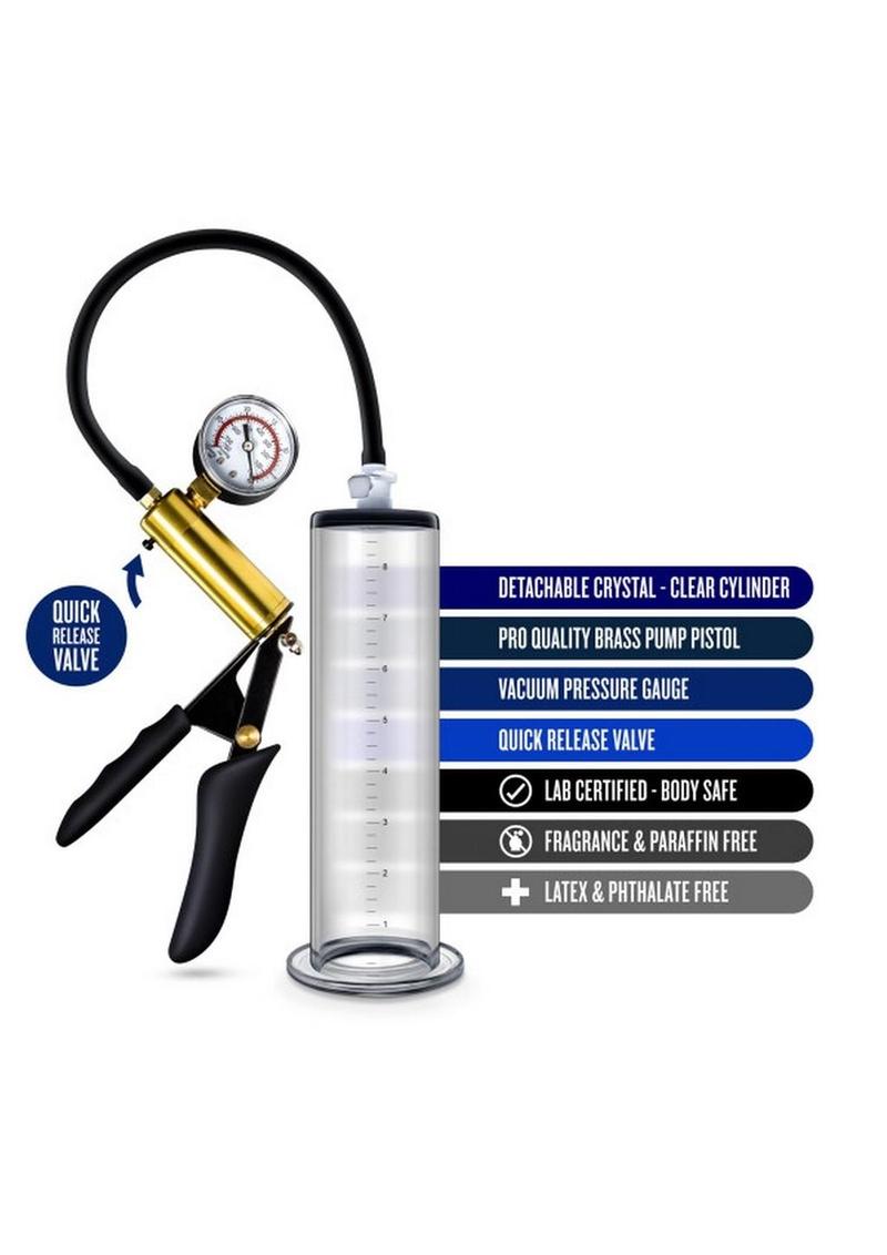 Performance VX6 Vacuum Penis Pump with Brass Pistol and Pressure Gauge