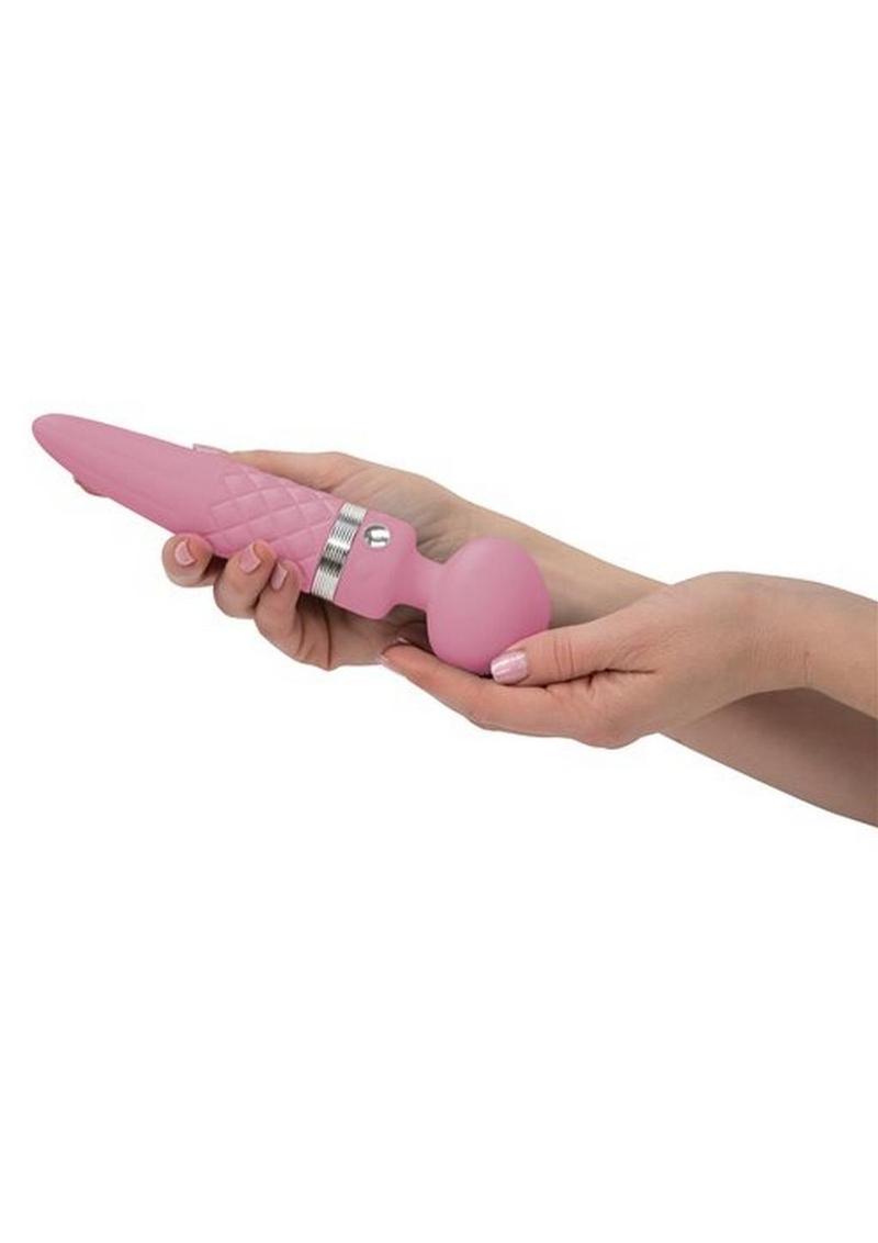 Pillow Talk Sultry Dual-Ended Warming Wand Massager with Swarovski