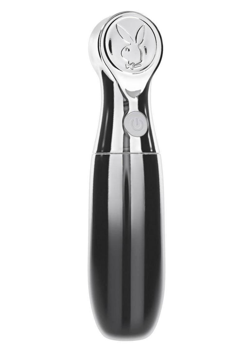 Playboy Bon Voyage Rechargeable Silicone Vibrator - Gray/Grey