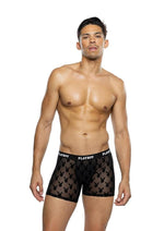 Playboy Men's Burnout Bunny Boxer Briefs - Black - Medium