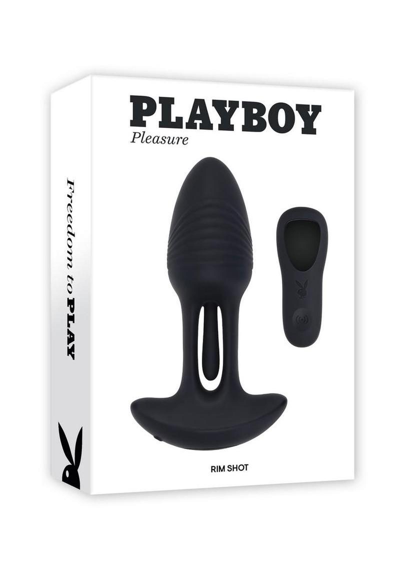 Playboy Rim Shot Rechargeable Silicone Anal Plug - Black
