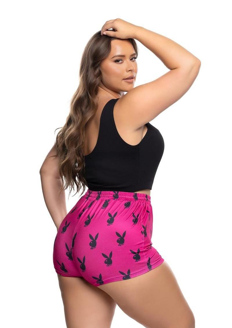 Playboy Slumber Bunny Set (2 Piece) - 1xlarge - Black/Pink - XXLarge