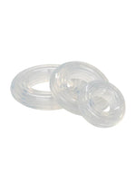CalExotics Premium Silicone Ring 3 Piece Set Clear