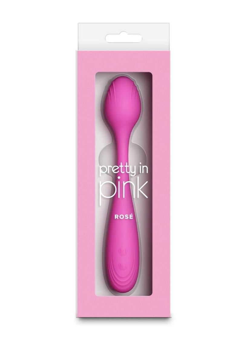 Pretty In Pink Rose Rechargeable Silicone Poseable Vibrator - Pink