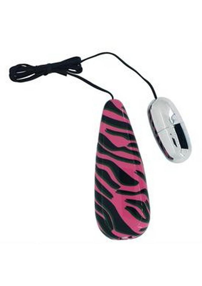 Primal Instinct Zebra Print Bullet Vibrator