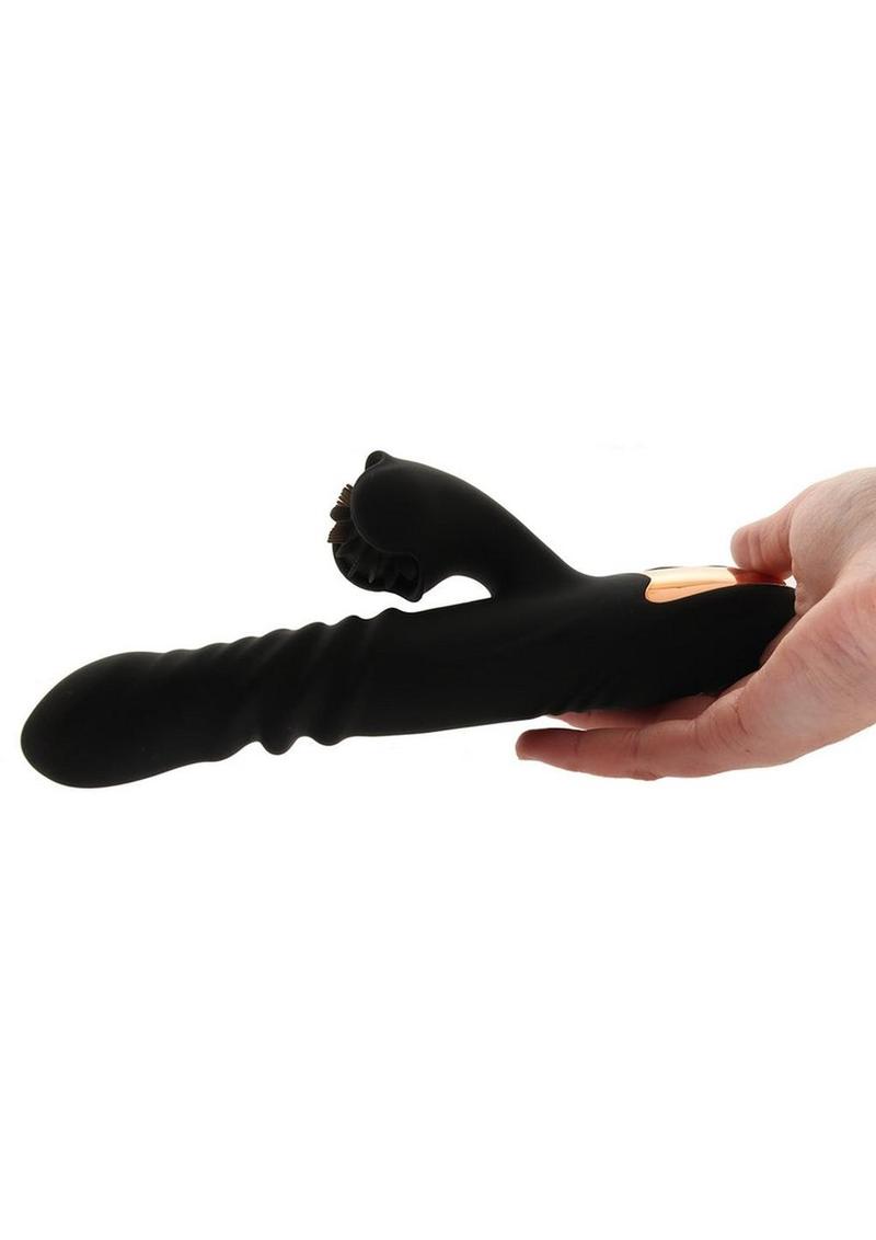 Princess Silicone Heat-Up Spinning Thrusting Rabbit Vibrator