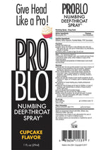 ProBlo Numbing Deep Throat Spray 1oz Cupcake Flavor