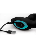 Prostatic Play Curved Rotating Prostate Plug with Remote