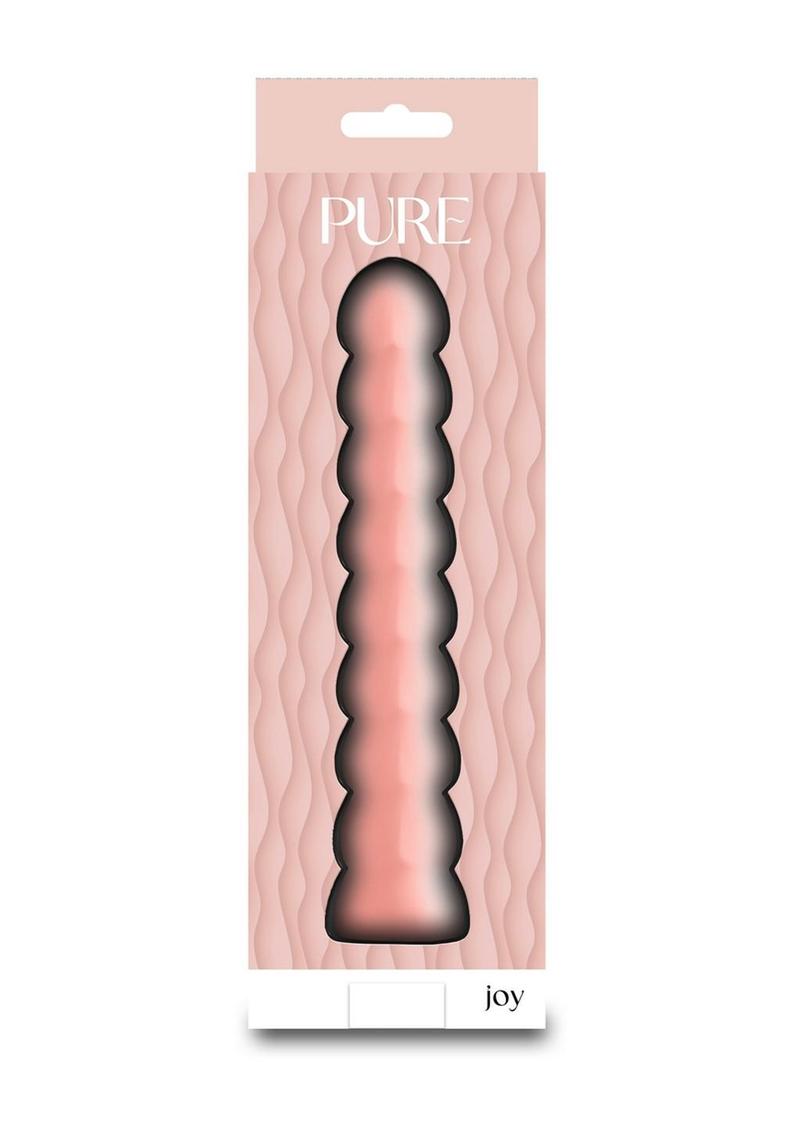 Pure Joy Rechargeable Silicone Rippled Orange Vibrator