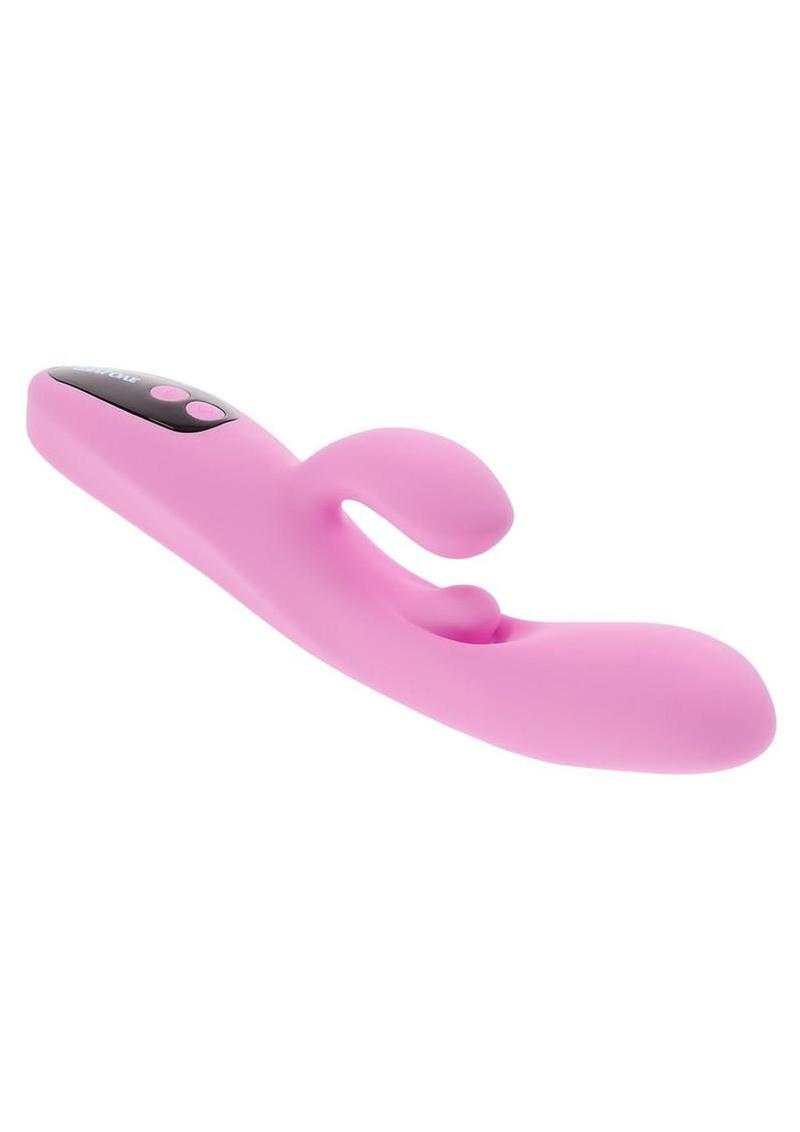 Push The Button Rabbit Vibrator with Clitoral Stimulator