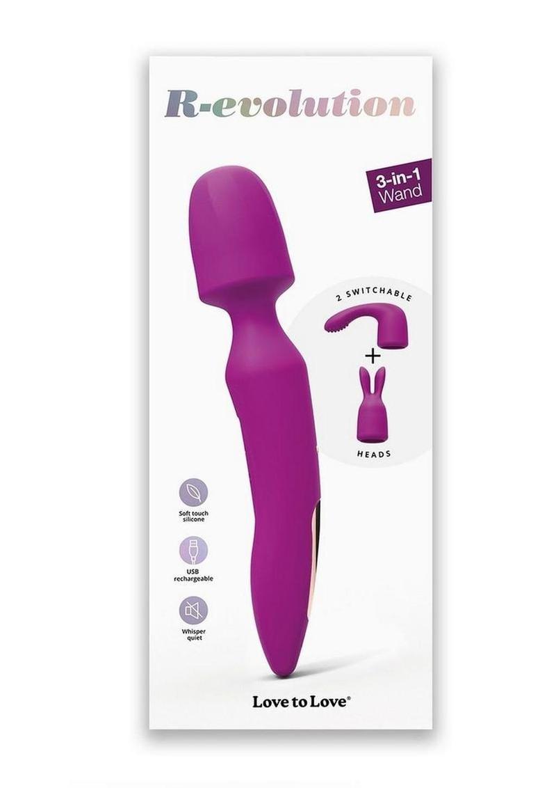 R-Evolution Rechargeable Silicone Rabbit Vibrator - Sweet Orchid - Purple