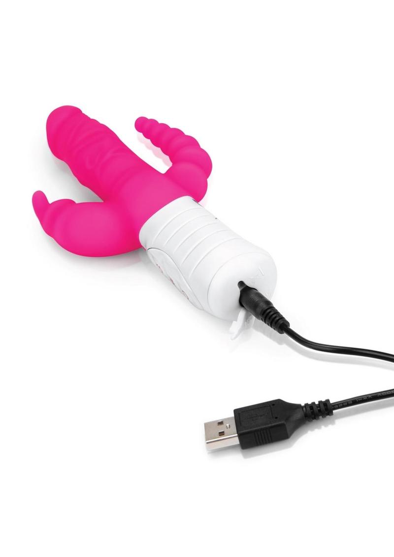 Essentials Slim Realistic Double Rotating Rabbit Vibrator