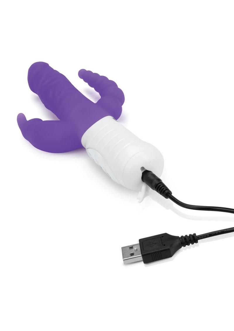Essentials Slim Realistic Double Rotating Rabbit Vibrator