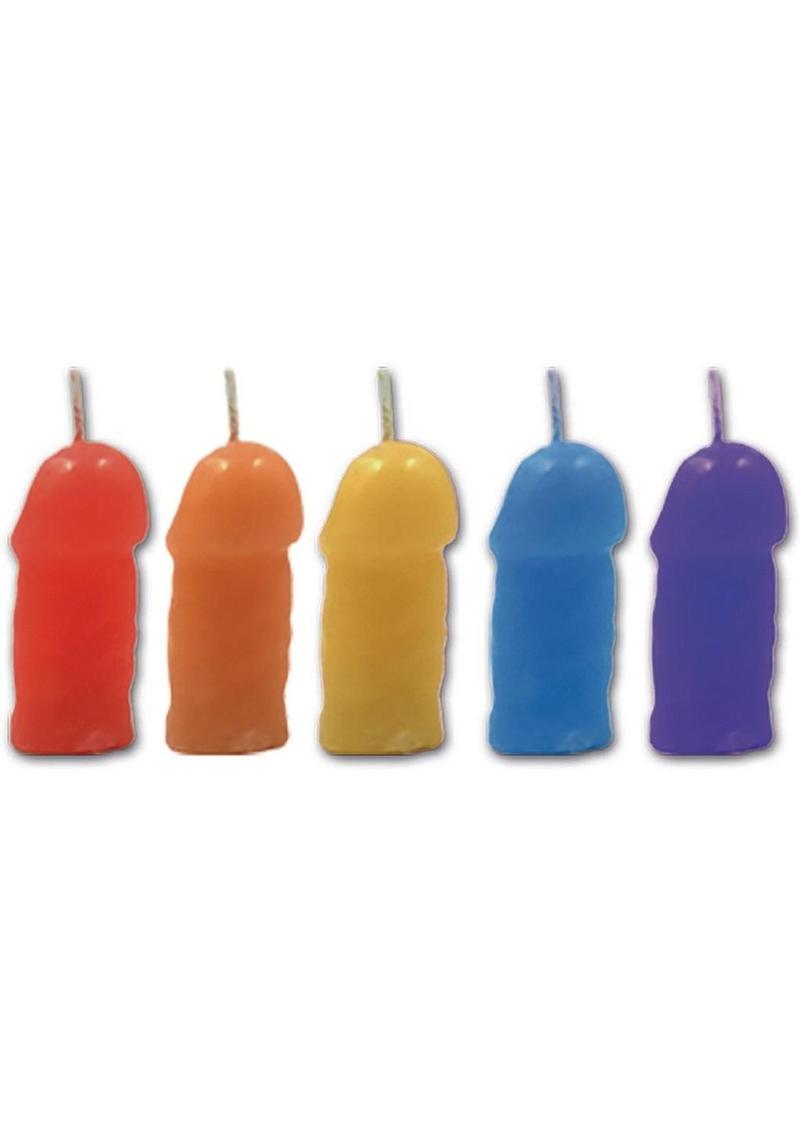Rainbow Pecker Party Candles Jasmine Scented Fun Adult Celebration