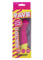 Rave Quilted G Rechargeable Silicone Vibrator - Pink/Yellow
