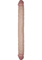 Real Skin All American Whoppers Double Dildo Dildo - Flesh/Vanilla - 13in