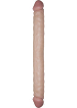 Real Skin All American Whoppers Double Dildo Dildo - Flesh/Vanilla - 18in