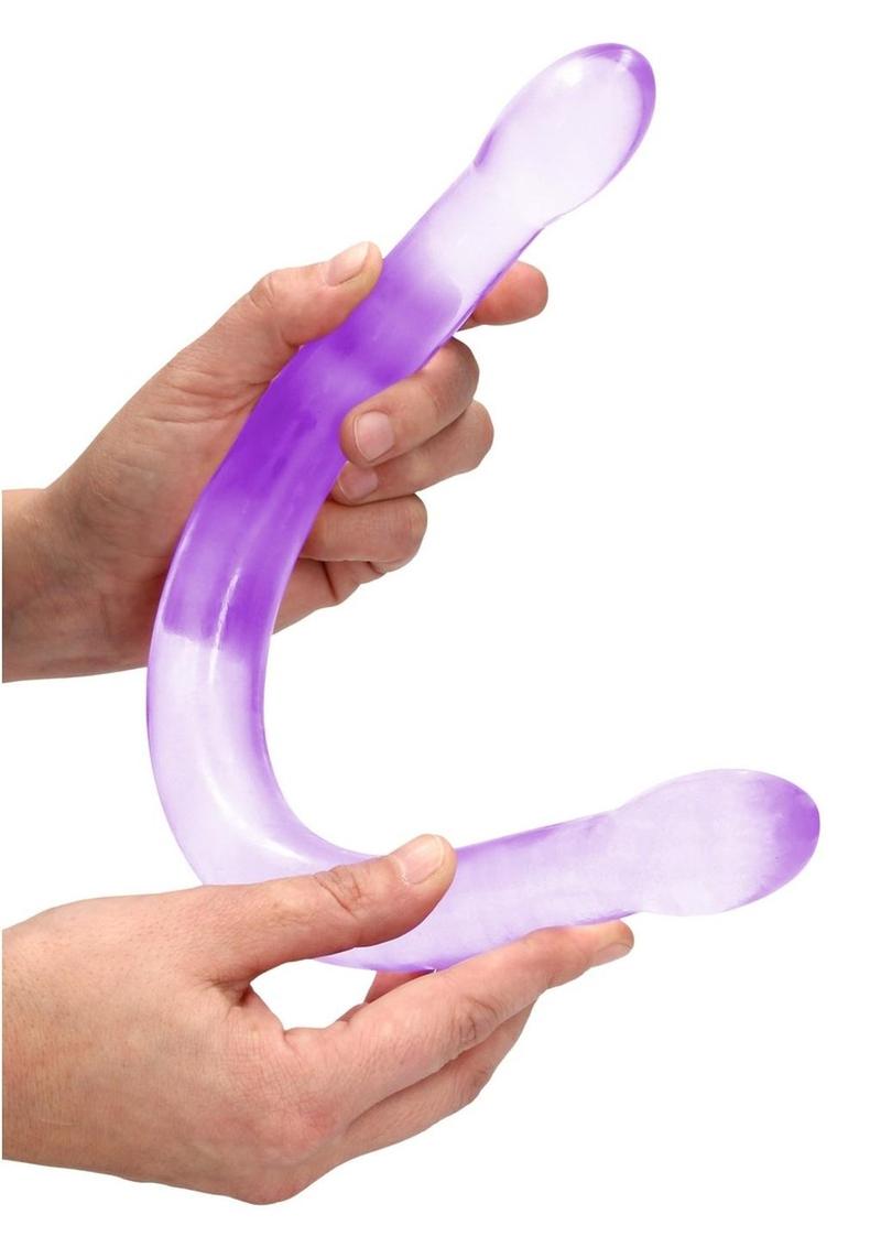 Real Rock Crystal Clear Non-Realistic Double Dildo