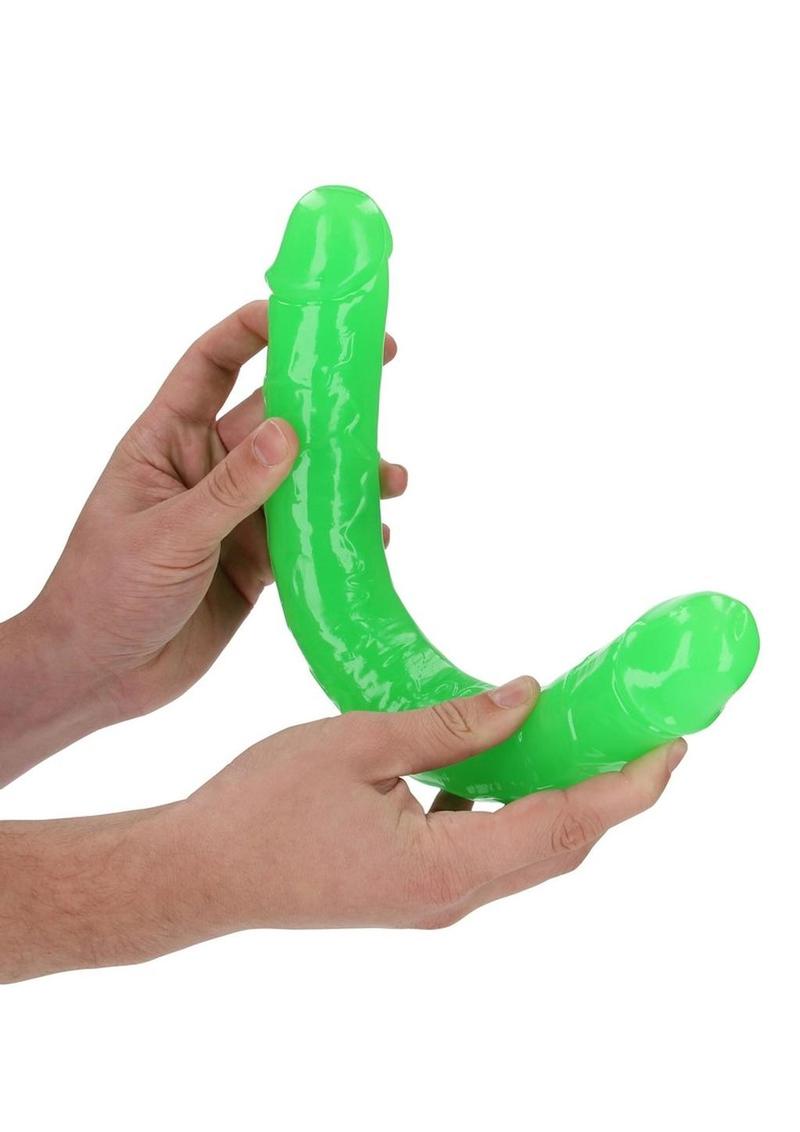 RealRock Glow in the Dark Double Dildo 15 Inch Dual-Ended Design