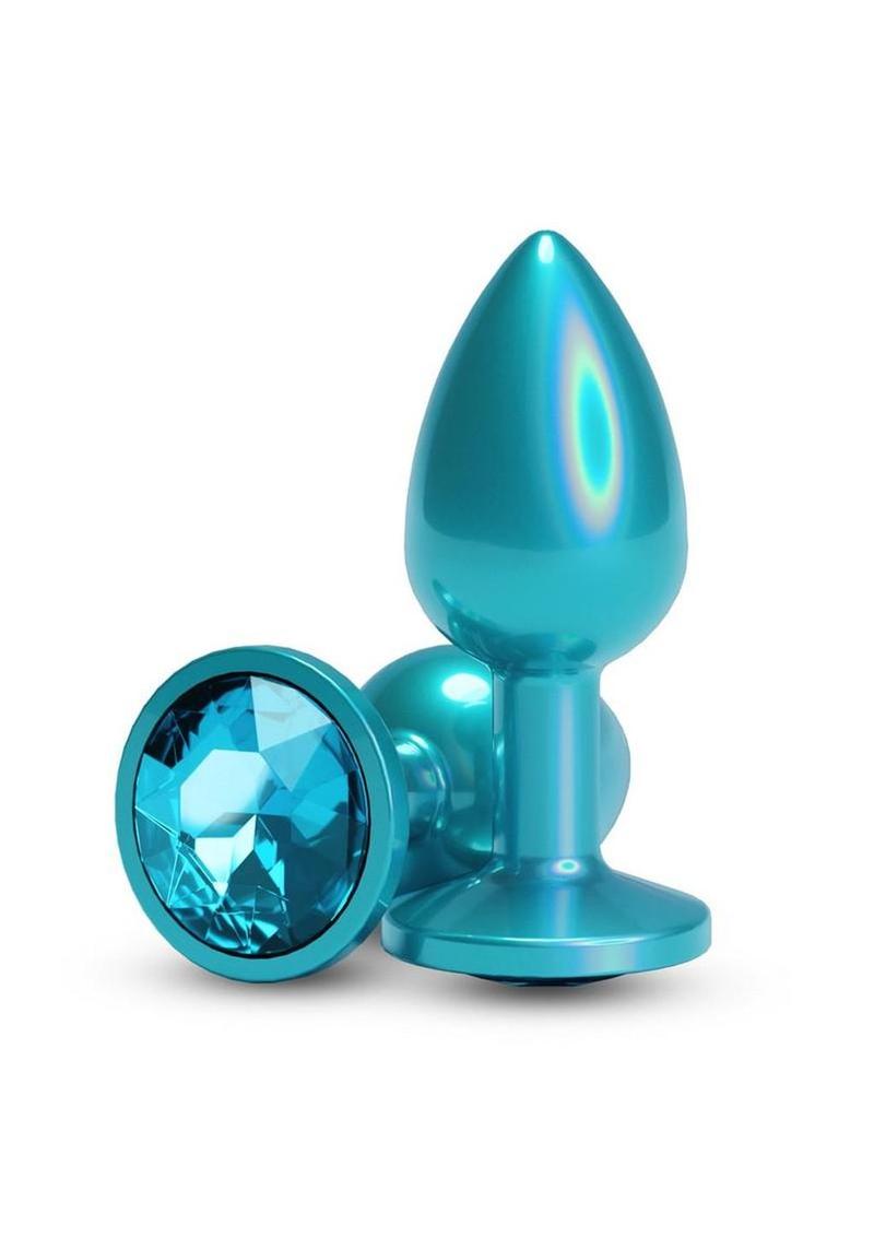 Rear Assets Chrome Anal Plug - Teal - Small