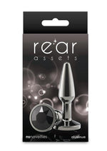 Rear Assets Chrome Tapered Anal Plug - Gray/Grey - Small
