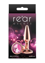 Rear Assets Chrome Tapered Anal Plug - Rose Gold - Small