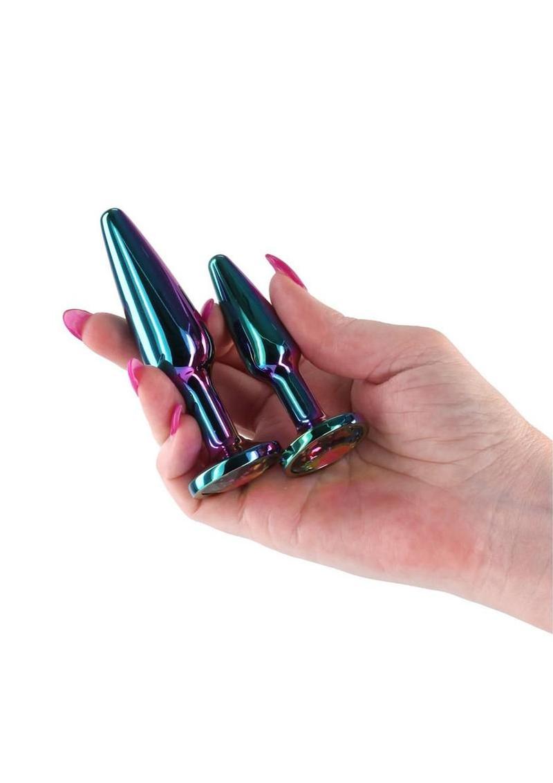 Rear Assets Chrome-Plated Tapered Anal Plugs Kit