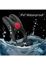 Red Dot V1 Silicone Rechargeable Vibrating Cock Ring with Remote Control
