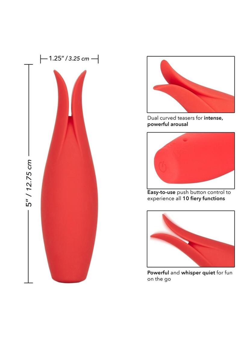 CalExotics Red Hot Fury Rechargeable Silicone Vibrator 10 Functions