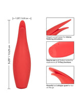 Red Hot Sizzle Rechargeable Silicone Vibrator for Clitoral Stimulation