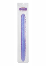 Reflective Gel Veined Double Dildo - Purple - 18in