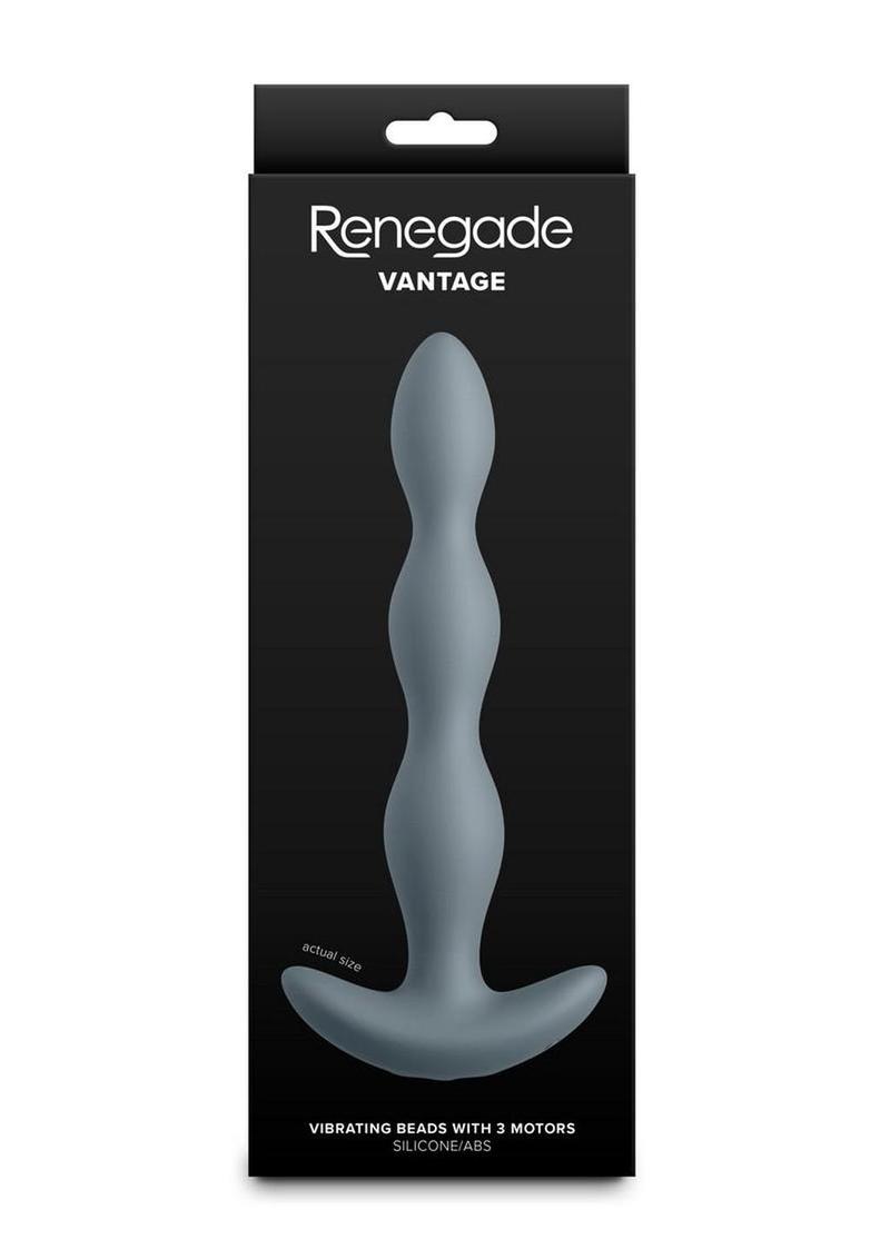 Renegade Vantage Rechargeable Silicone Vibrating Beads - Grey - 6.5in