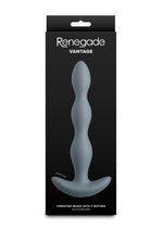 Renegade Vantage Rechargeable Silicone Vibrating Beads - Grey - 6.5in