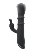 Ringmaster Rechargeable Silicone Rabbit Vibe Ring - Black