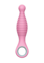 Rock Candy Sweet Cheeks Rechargeable Silicone Anal Vibrator - Gray/Pink