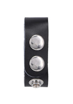 Doc Johnson Rock Solid Leather 3-Snap Adjustable Cock Ring