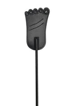Rouge Foot Leather Riding Crop - Black