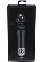 Royal Gems Scepter Silicone Rechargeable Vibrator - Black
