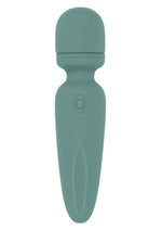 Rumble Wand Rechargeable Silicone Vibrator - Green