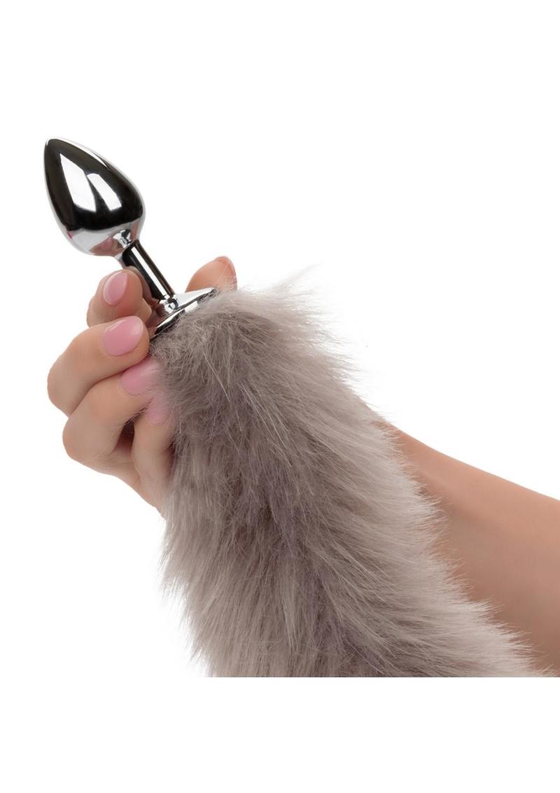 CalExotics Running Wild Grey Faux Fur Tail