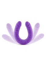 Ruse 18 Inch Silicone Slim Double Dong Flexible Purple Pleasure Toy