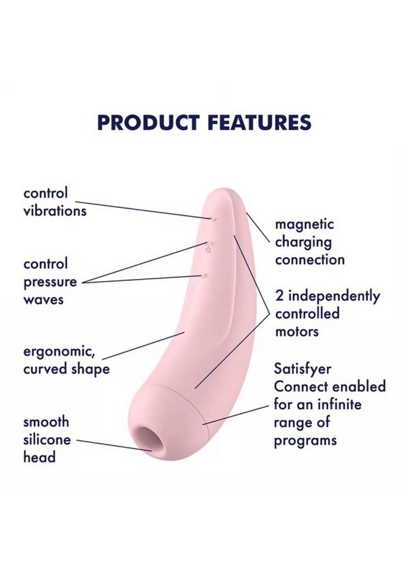 Satisfyer Curvy 2+ Air Pulse Stimulator Rechargeable Clitoral Vibrator